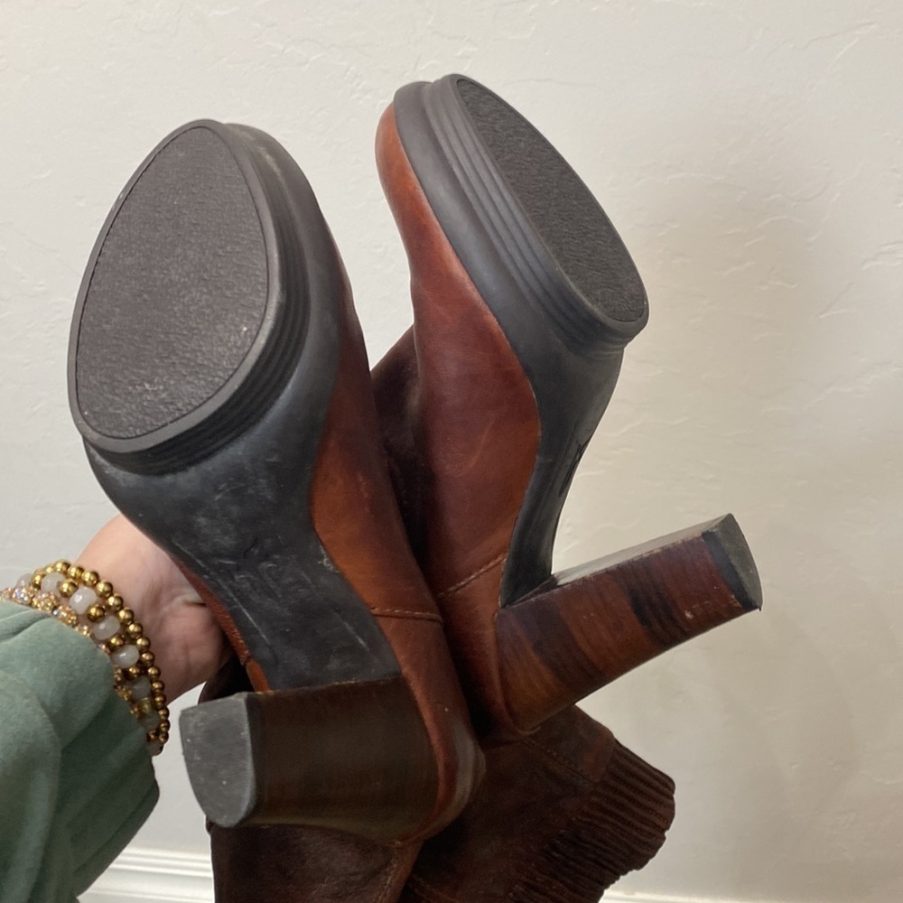 Frye Mimi scrunch boot all leather brown size 6.5 M. - Picture 6 of 16